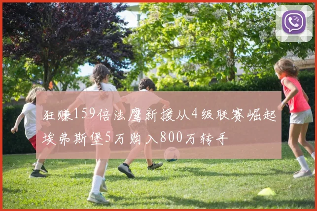 狂赚159倍法鹰新援从4级联赛崛起埃弗斯堡5万购入800万转手